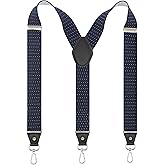 Timiot Mens Suspender with Swivel Hooks Adjustable Braces Y Shaped Elastic Comfortable Braces Belt Loops Strap