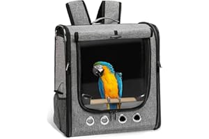 GRLEAYIE Bird Carrier Bag Bird Travel Cage with Stand, Lightweight Backpack for Parrot, Large Portable Bird Travel Bag, Pet T