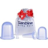 Body Cupping Therapy Sets - Sandine Face Cupping Set - Facial Cupping System - Silicone Massage Cups - Cupping for Cellulite Kit - Ideal to Shape your Cheeks, Chin by Sandine