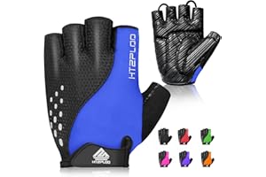 HTZPLOO Bike Gloves Cycling Gloves Biking Gloves for Men Women with Anti-Slip Shock-Absorbing Pad,Light Weight,Nice Fit,Half Finger Bicycle Gloves
