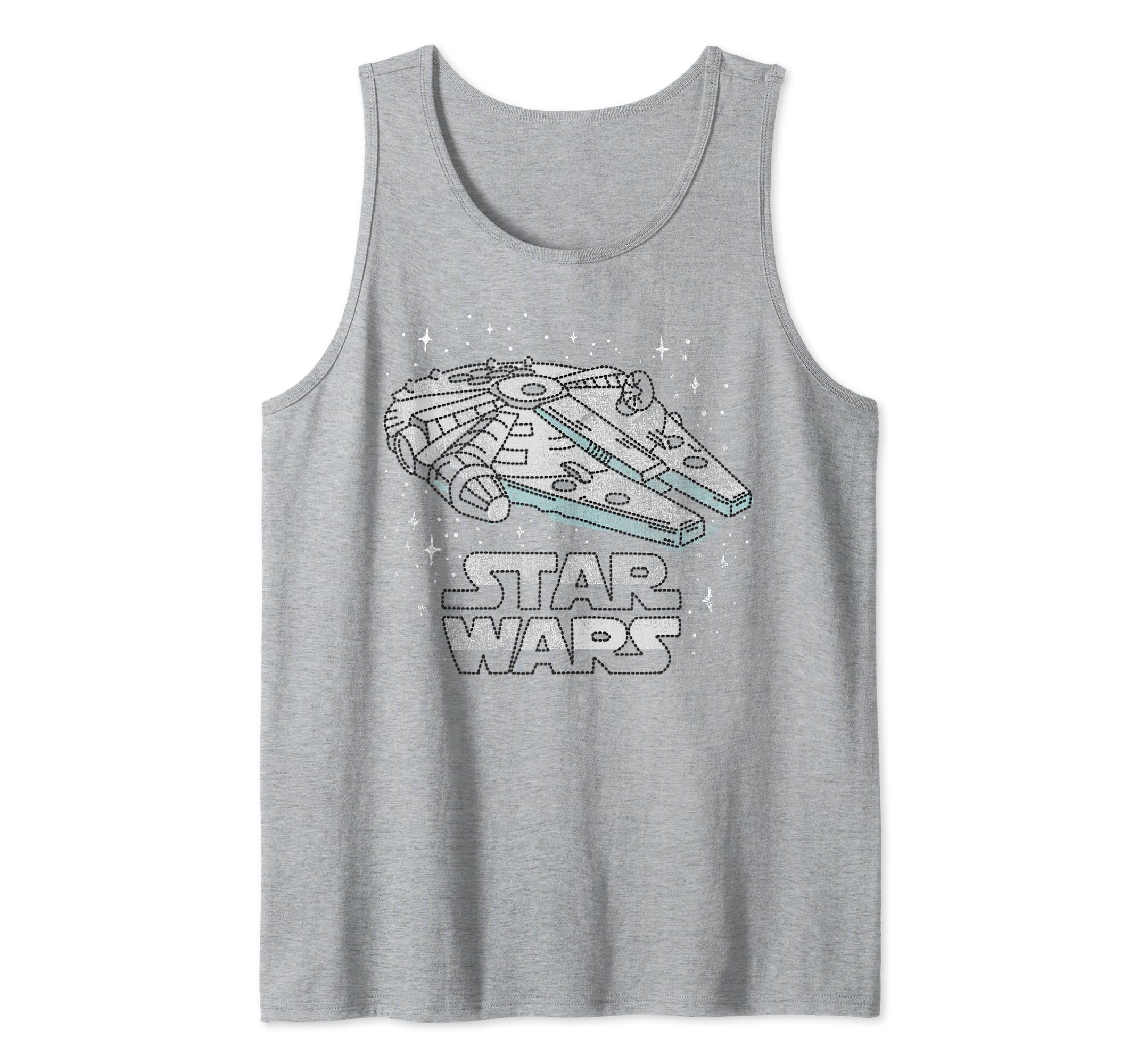 Star Wars Logo Millennium Falcon Stitched Space B1 Tank Top