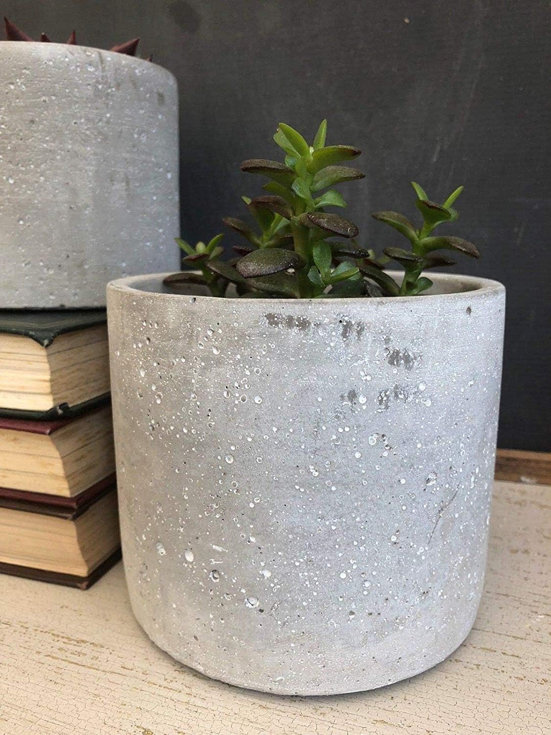 Homes On Trend Pots Flower Planters Plant Tubs Concrete Wedding Centerpiece Decoration Rustic Grey Container Decorative Modern Decor Large Amazon Co Uk Kitchen Home