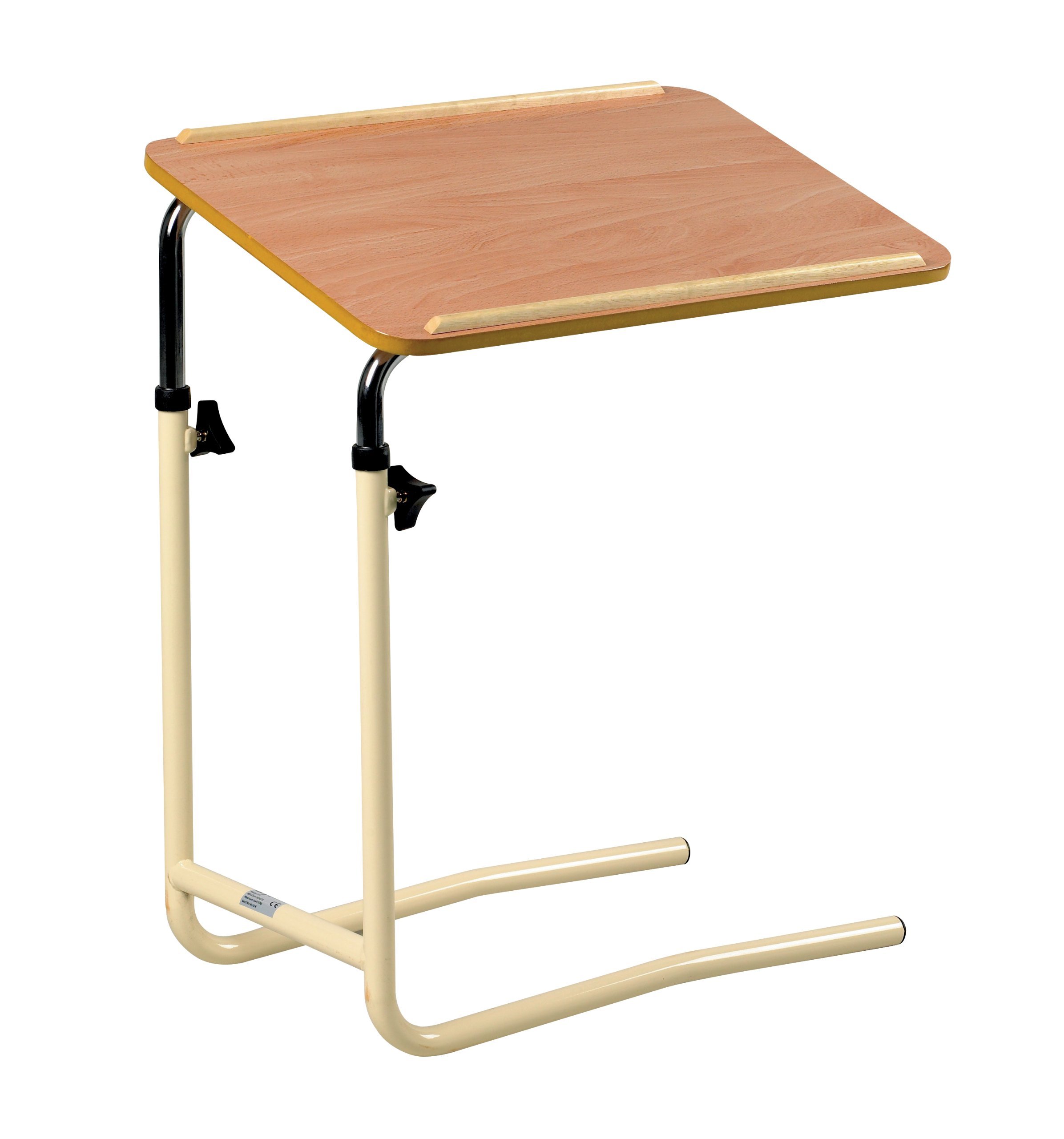 Homecraft Overbed Table, Height Adjustable, Lightweight Chair/Bed Table for Elderly, Use for Meals, Work and Activities, 66 x 64 x 46 cm