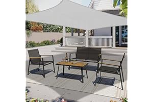 GENSCOVER 8' x 10' Sun Shade Sail, Rectangle Waterproof Canopy Awning UV Block Sunshade for Outdoor Patio Garden Terrace Backyard Pergola Sunscreen (Light Grey) (Customization Acceptable)