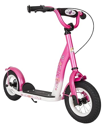 BIKESTAR Roller Kinderroller Tretroller Kickscooter mit Luftreifen für Mädchen ab 4-5 Jahre ? 10 Zoll Classic Kinder Scooter 