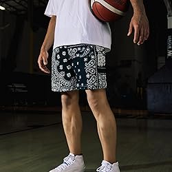 DIOTSR Mens Paisley Graphic Basketball Shorts