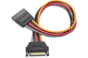 Cable Matters 3-Pack 15 Pin SATA Power Extension Cable 8 Inches