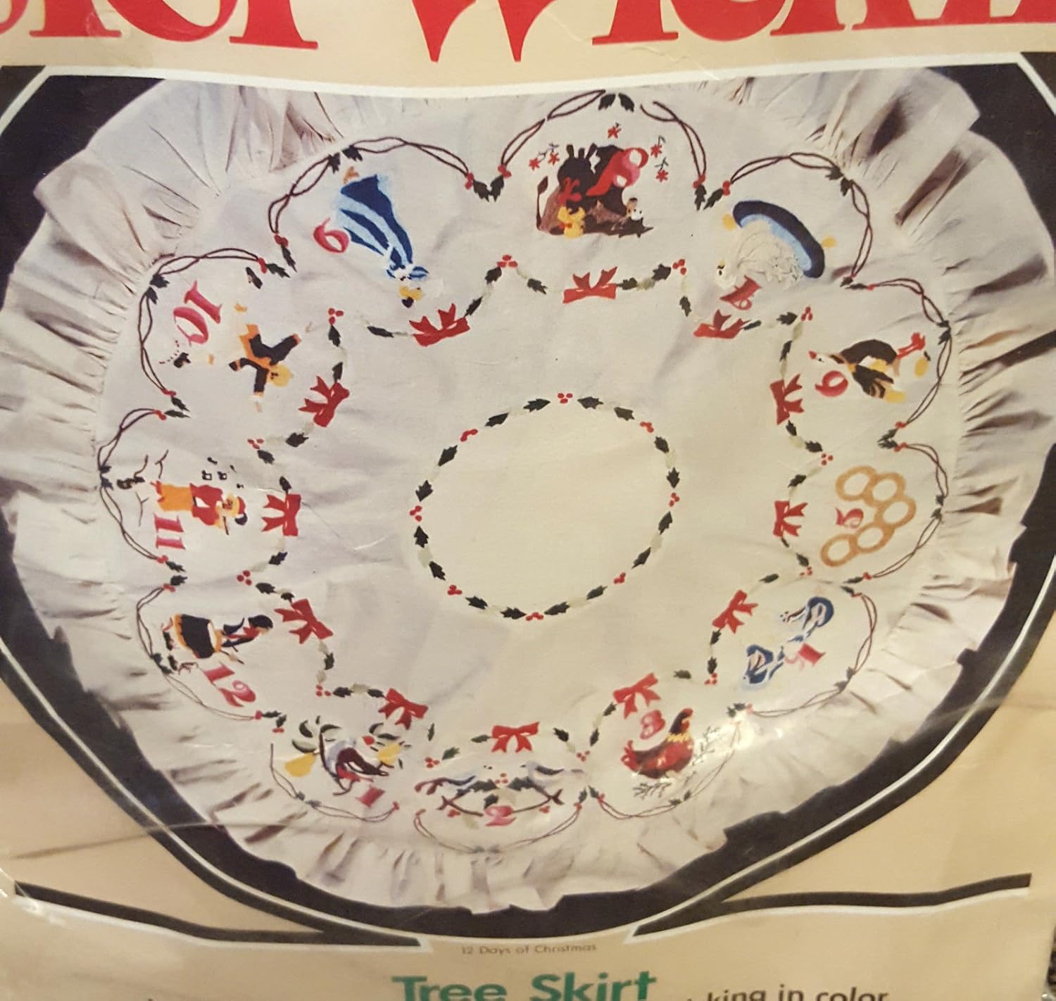 Download Christmas Colorwicking 12 Days Of Christmas Tree Skirt Craft Kit 751 Amazon Ca Home Kitchen PSD Mockup Templates