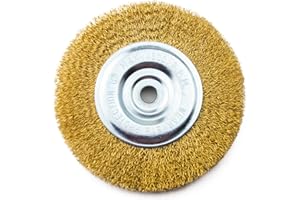 J&R QUALITY TOOLS VCT 6" Brass Coated Steel Wire Wheel Brushes for Bench Grinder 5/8 1/2 Arbor New