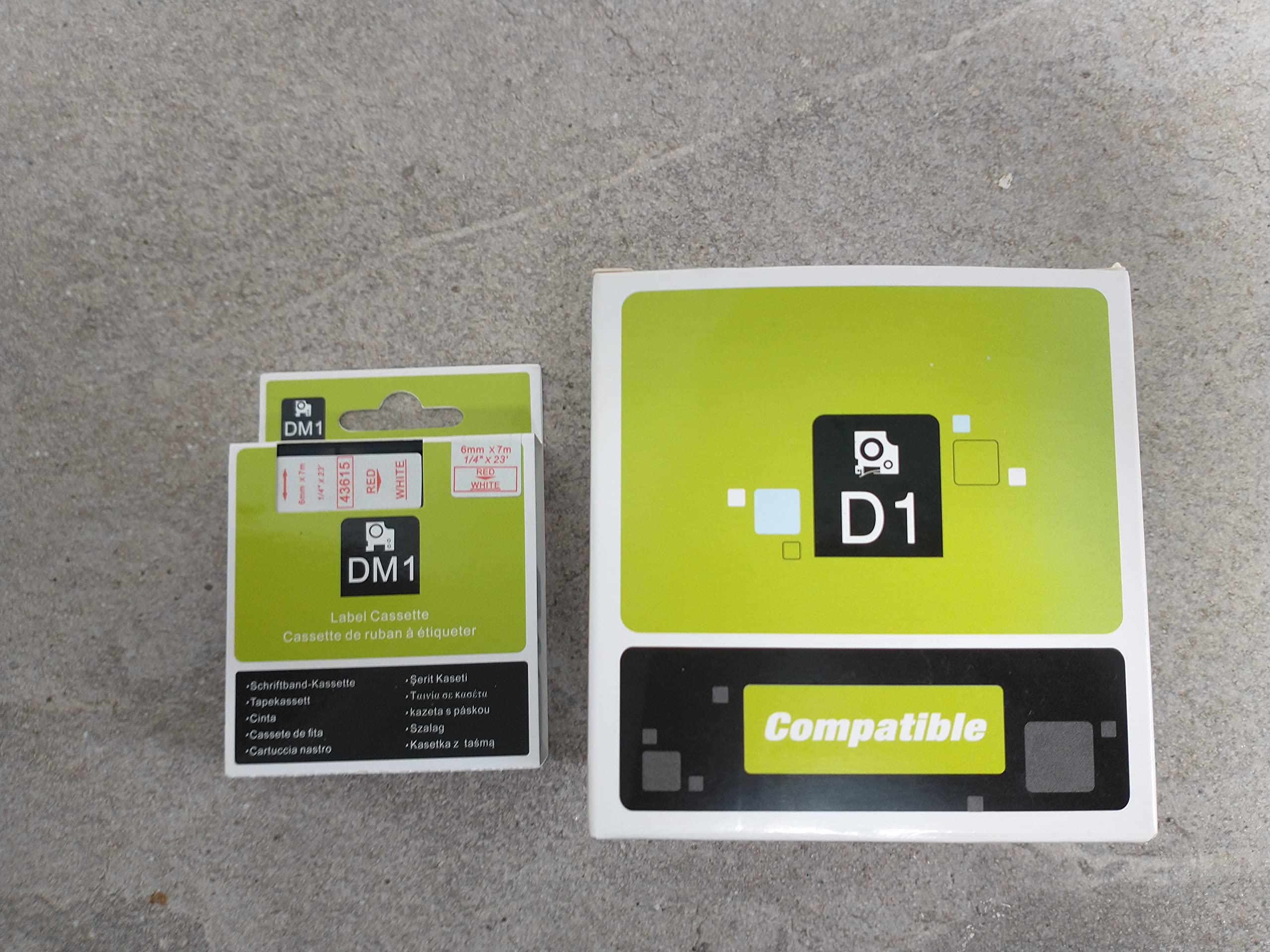 NOW INK LTD 53715 Label Tape. Compatible with DYMO D1 Series Standard Labelling Tapes. (24mm, RED ON White)