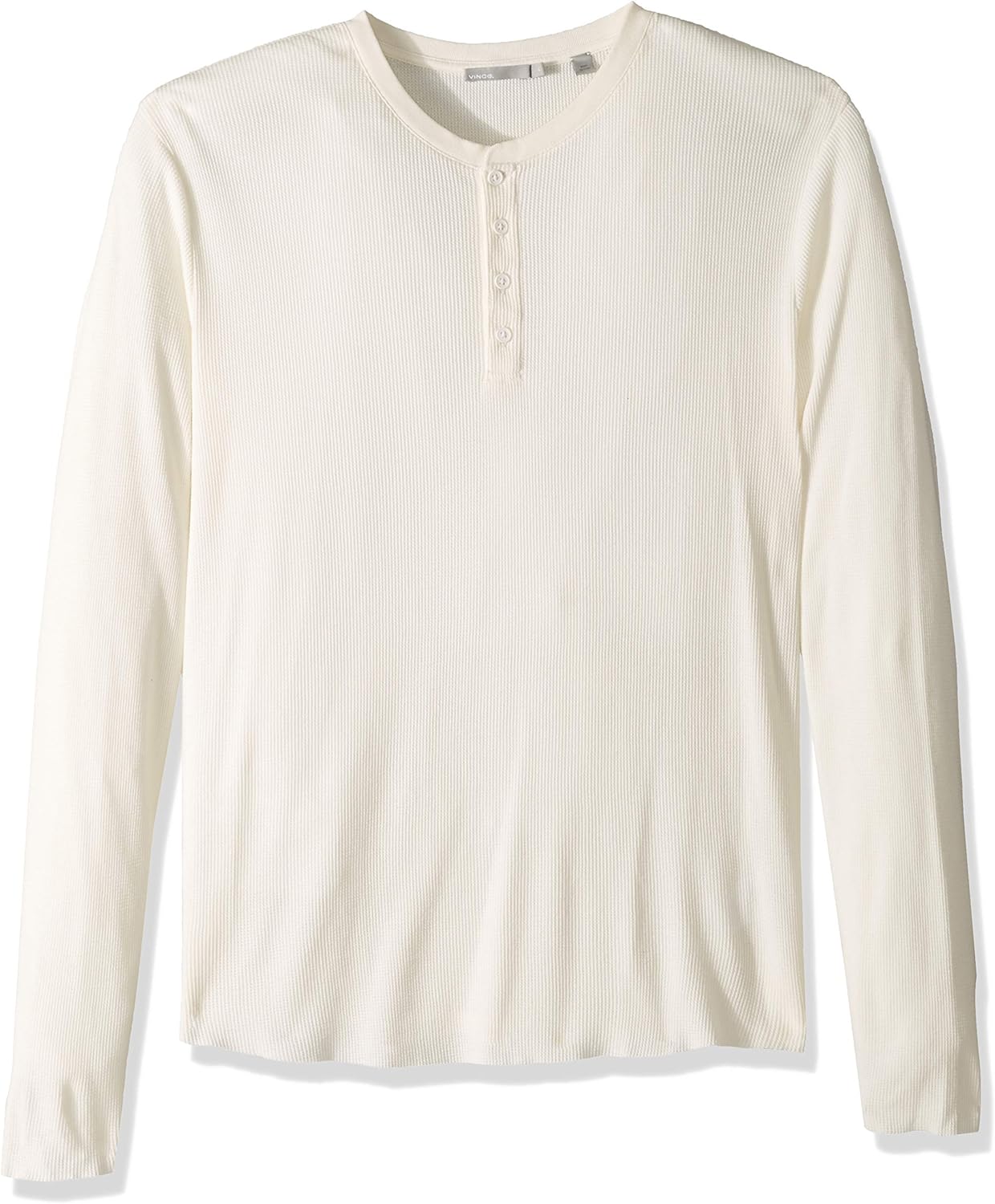 Vince Men's Waffle Long Sleeve Henley, Off White, XS at Amazon Men’s Clothing store
