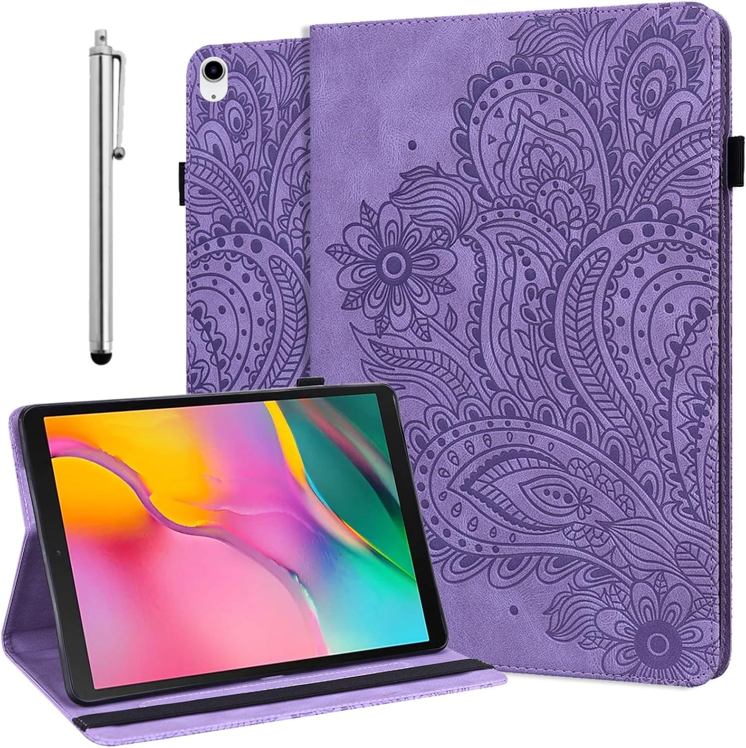 GLANDOTU Case for iPad (A16) 11th Generation 2025/iPad 10th Generation 10.9 Inch 2022 Tablet Case (Auto Sleep/Wake),Flip Wallet PU Leather Tablet Cover with Fold Stand Function Cases -Purple