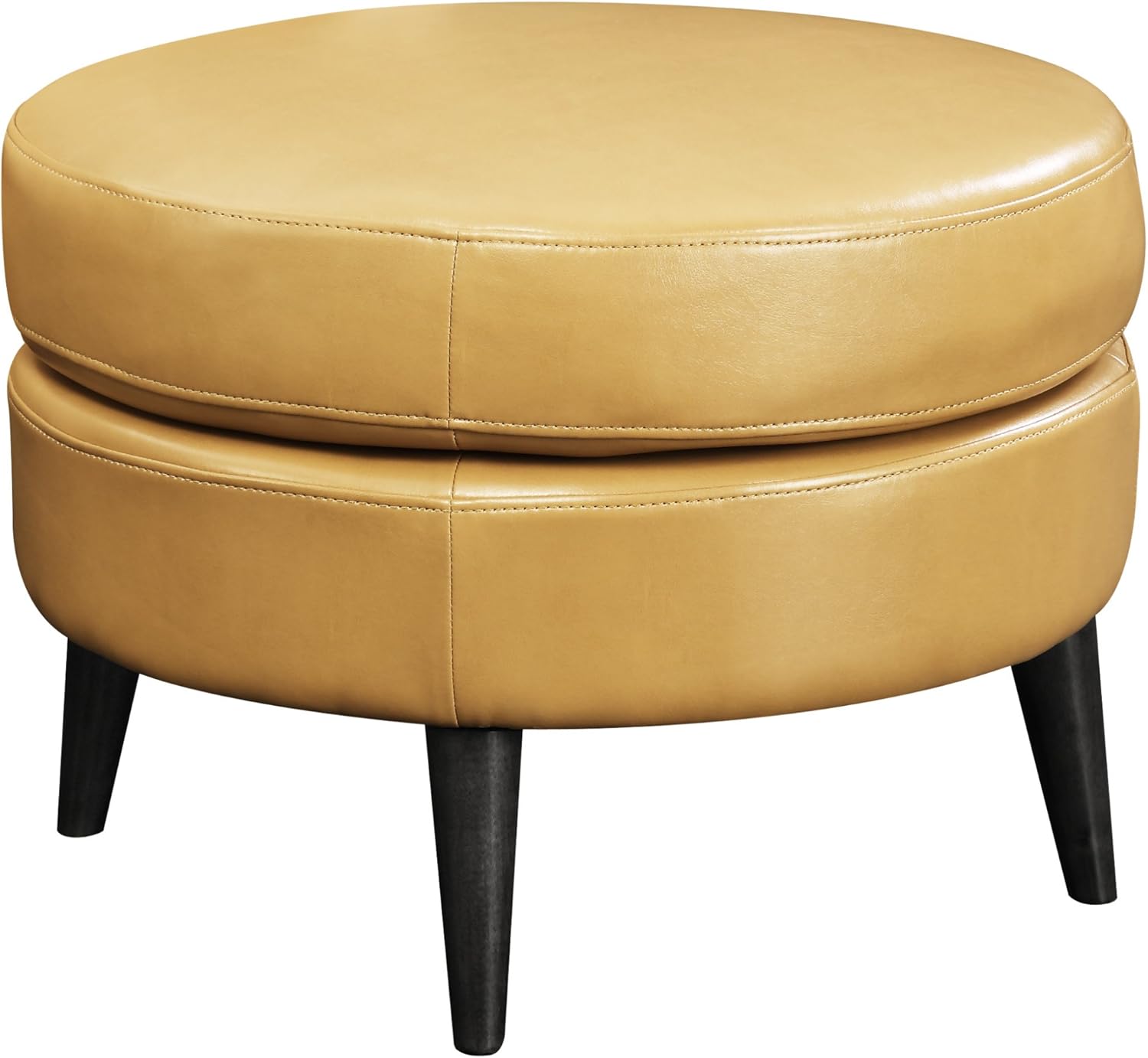 Best faux leather round ottoman