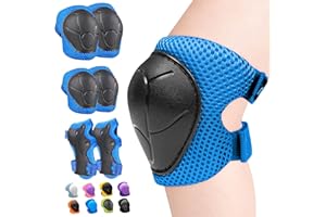 Inkidio Knee Pads for Kids Unicorn Protective Gear Set Knee Pads and Elbow Pads Set with Wrist Guard for Girls Boys Roller Sk