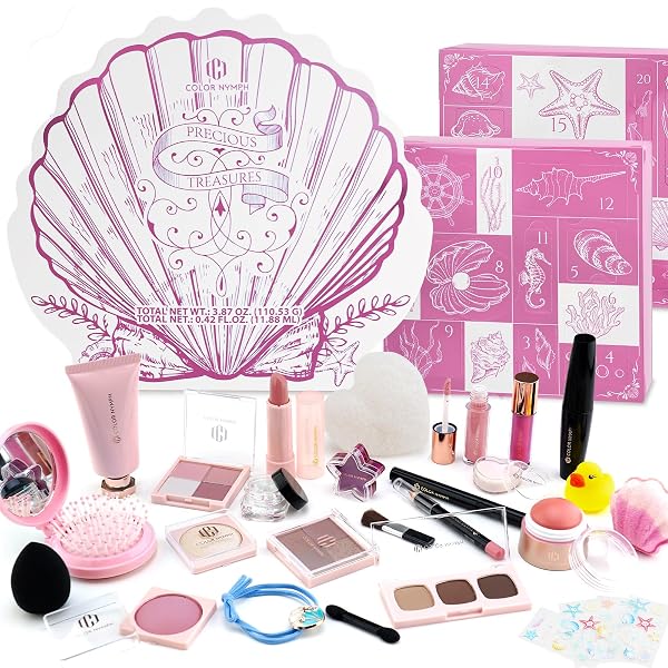 COLOR NYMPH MAKEUP KIT FOR GIRL, BIRTHDAY GIFT FOR TEEN GIRLS, 24PCS BIRTHDAY ADVENT CALENDAR FOR TEENAGER GIRLS #PINK