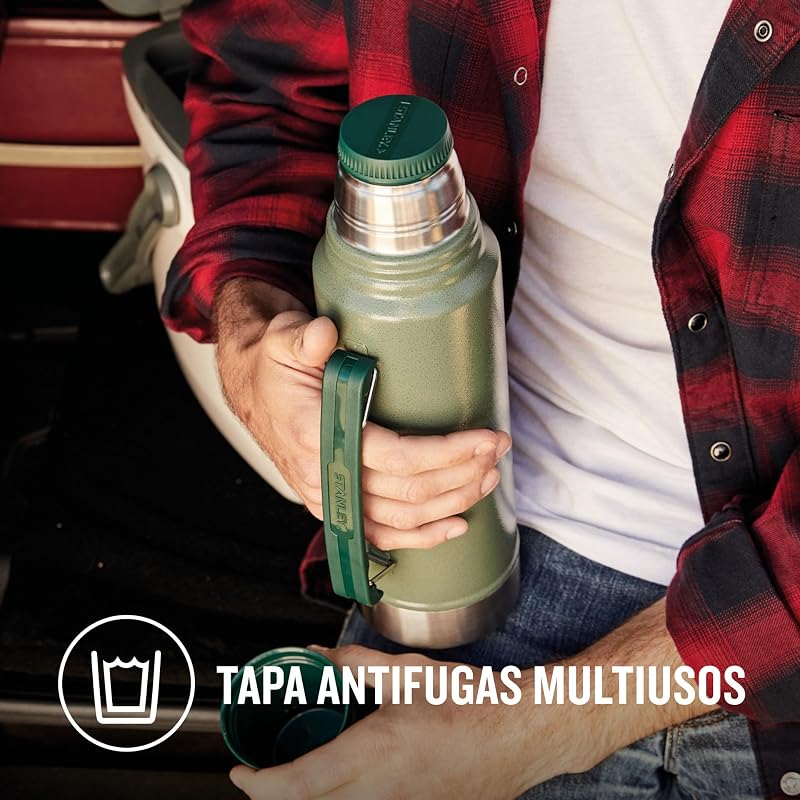 1913 Classic Legendary Thermos 1L - Hammertone Green