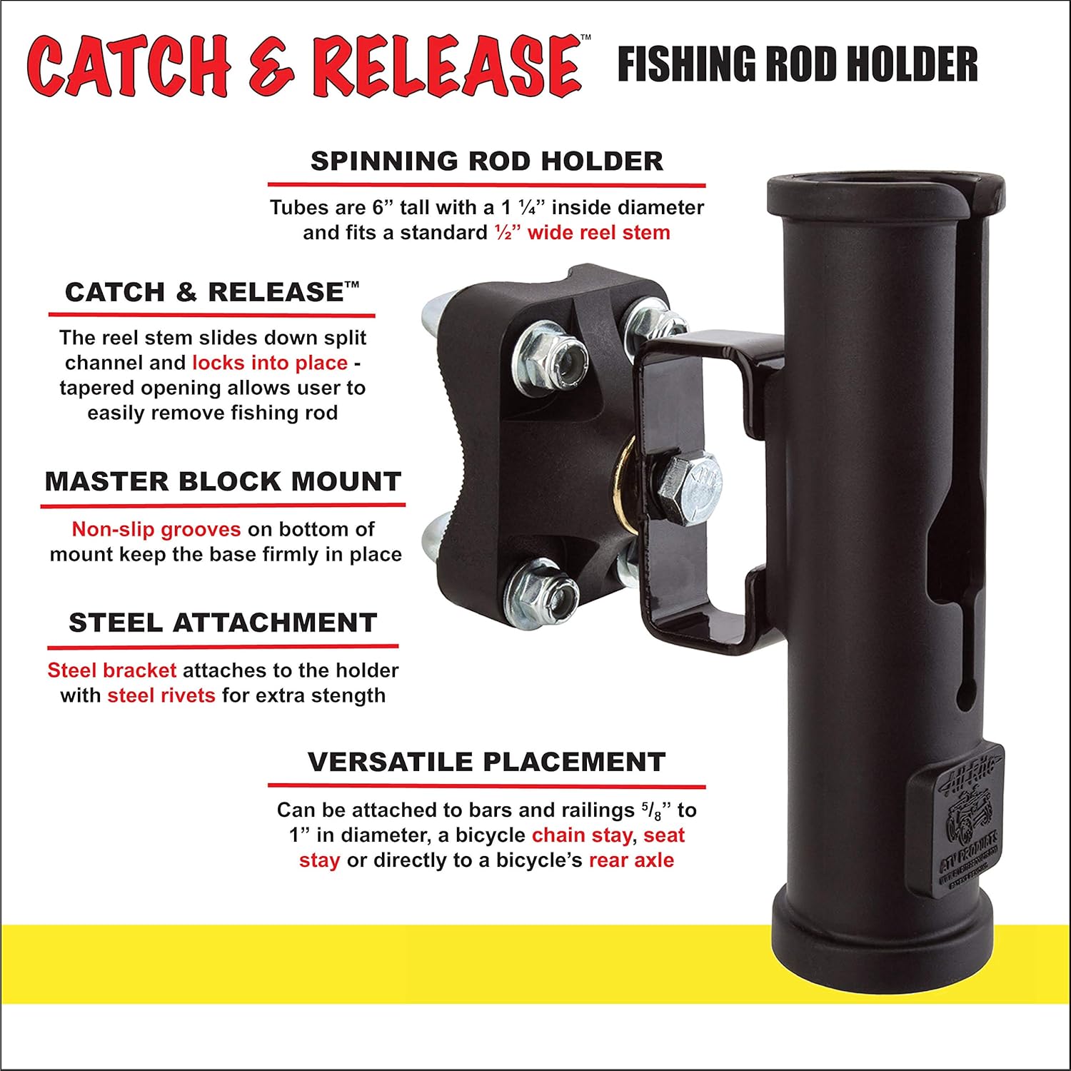 bicycle fishing rod holder