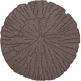 Tierra Verde 4-Pack 18&rdquo;x18&rdquo; Cracked Log Rubber Stepping Stones, Round, Brown &ndash; Reversible Non-Slip Outdoor Decorative Set for Landscaping &ndash; DIY Decor for Walkways &amp; Yard Pathways