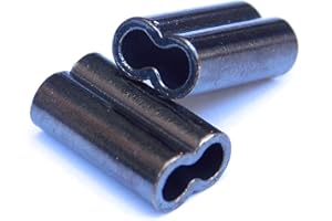 COPPER CHEF Copper Double Barrel Crimp Sleeves 1.9mm x 14mm - 100 Pieces