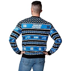 FOCO Carolina Panthers NFL Big Logo Ugly Sweater