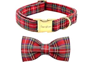 Unique style paws Christmas Dog Collar Bow tie Collar Adjustable Collars for Dogs Small Medium Large