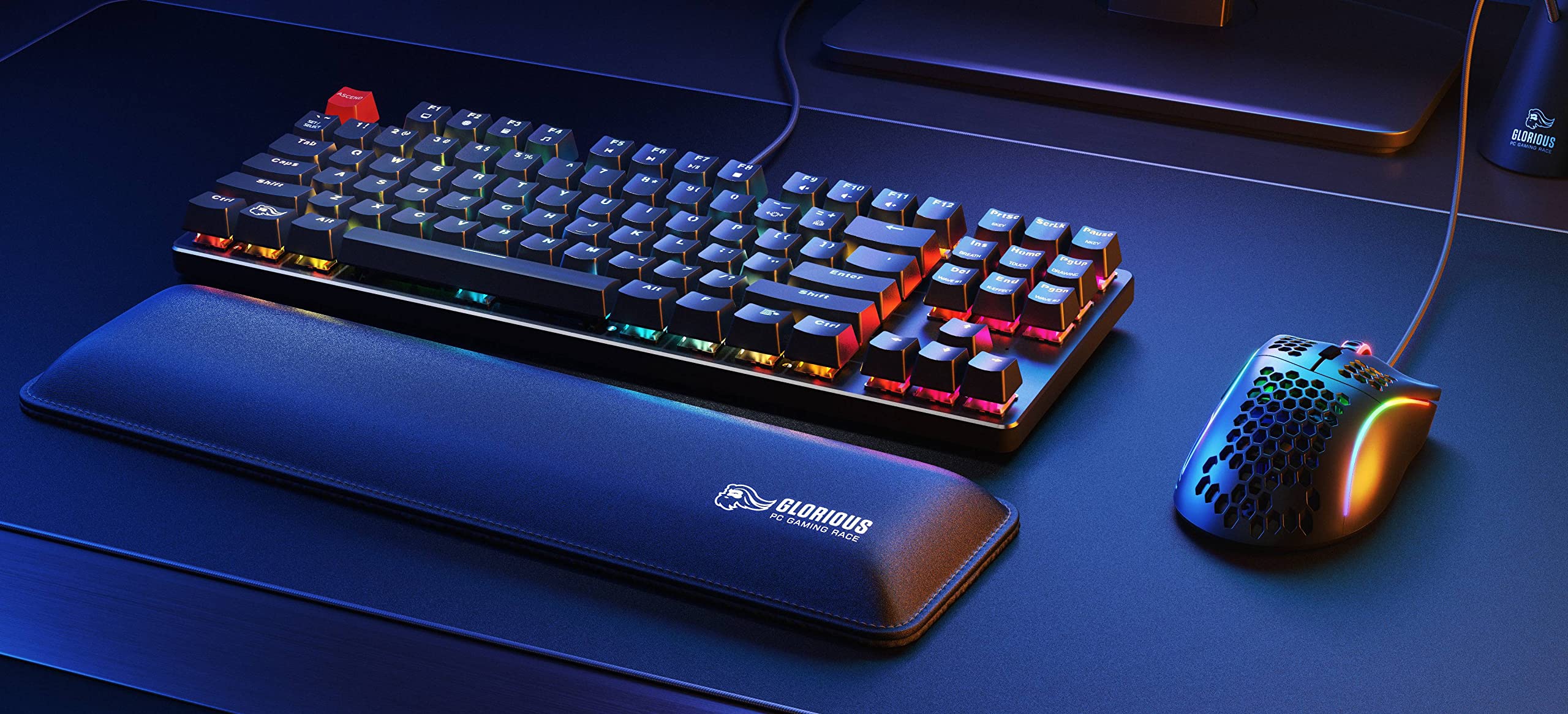 Glorious Custom Gaming Keyboard - GMMK 85% Percent TKL - USB C Wired Mechanical Keyboard - RGB Hot Swappable Switches & Keycaps - Black Metal Top Plate