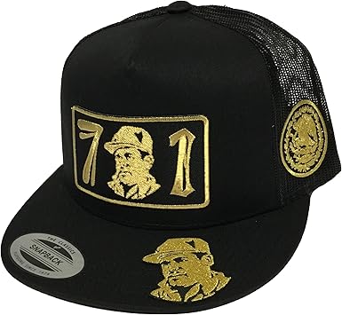 Capsnmore El Chapo Guzman Hat Black Mesh Snapback 3 Logos 2 Aguila Al Lado At Amazon Men S Clothing Store