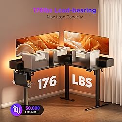 WALKINGDESK 63 Inches Height Adjustable L Shaped
