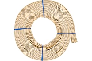 UNIQANTIQ HARDWARE SUPPLY 1/2" Flat-Oval Reed # 5 | 1 Pound Coil | Rattan Reed for Basket Weaving and Wicker Furniture Making | Basketry, Wicker Weaving and Wicker Repair Supplies | UA-12FOR