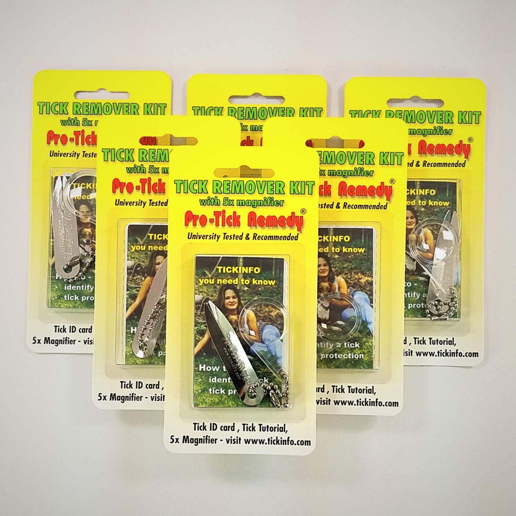 ProTick Remedy Tick Removal Tool Complete Kit (6Pack) Includes 5X