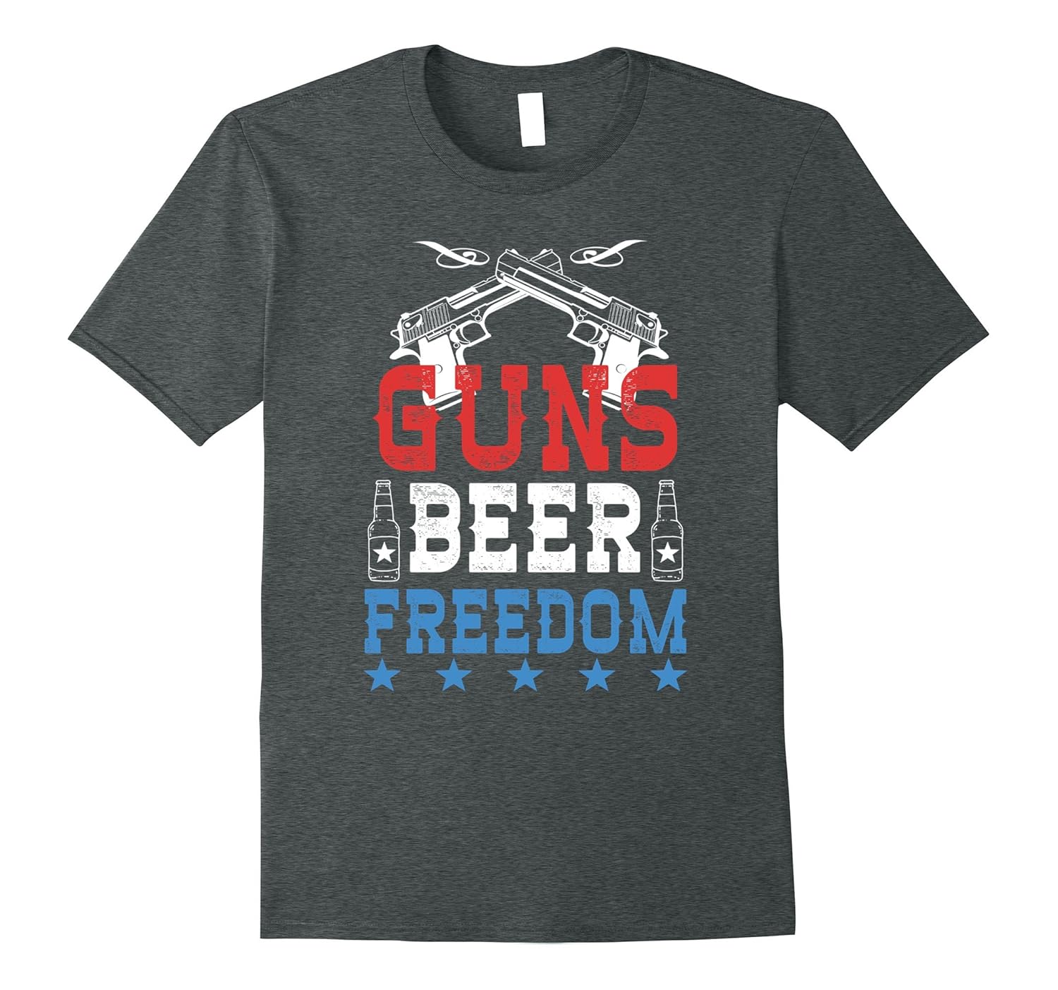 Guns Beer Freedom USA Patriotic Drinking Tshirt 4th Of JulyYolotee