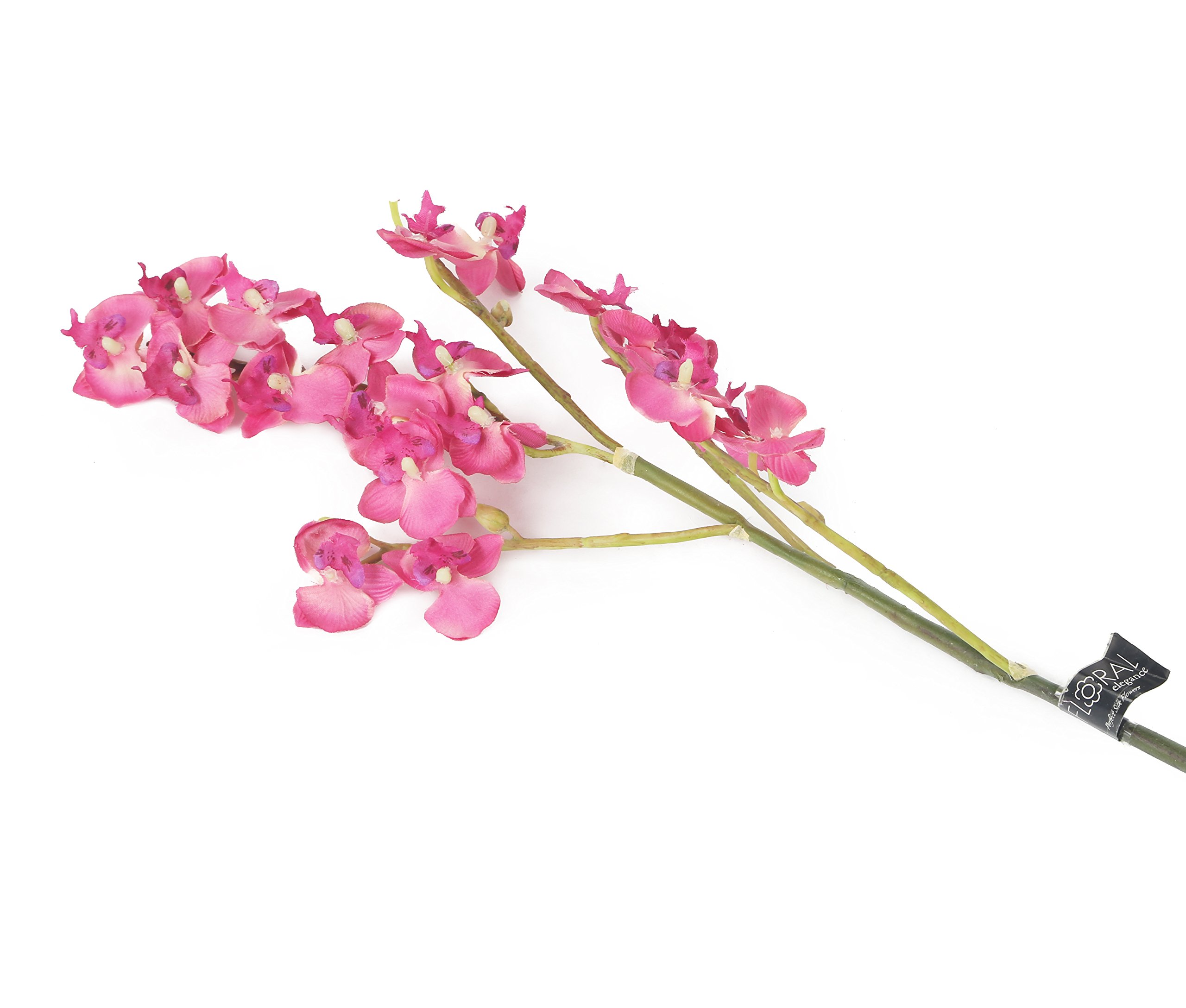 Floral Elegance Artificial 69cm Single Stem Pink Miniature Phalaenopsis Orchid Flowers x 12
