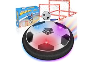 Nazano LED Hover Soccer Ball, Floating Soccer Set with 2 Goal Soccer, Indoor Soccer Game for Young Boys and Girls, Birthday Gifts for Young Kids, Toys Gifts for Ages 3-12