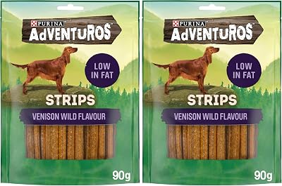 Adventuros Venison Wild Flavour Strips 90g Pack of 12