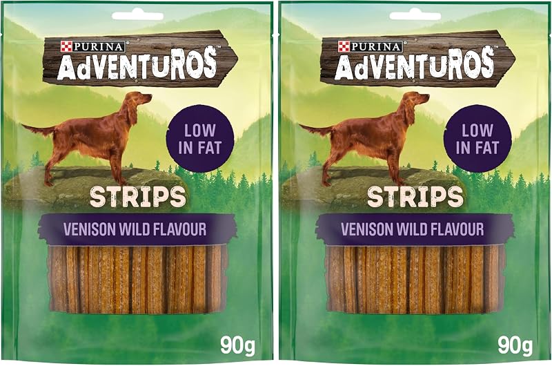 Adventuros Venison Wild Flavour Strips 90g Pack of 12
