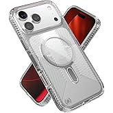 Speck Presidio Perfect Clear Grip for iPhone 17 Pro Max Case, ClickLock Interlock, Slim Protective Case, Clear/Clear/Silver