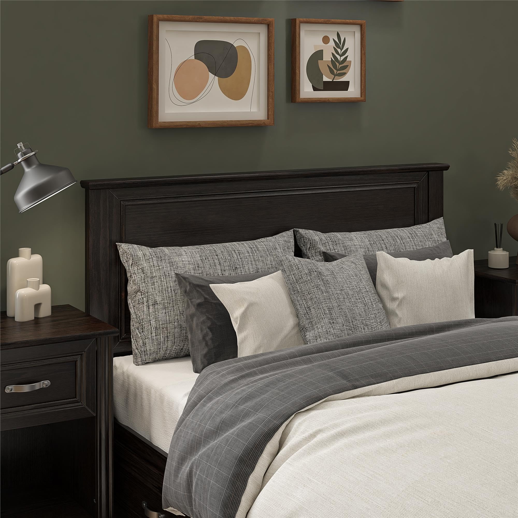 Photo 1 of (SIGNS OF USE) (MISSING HARDWARE TO ASSEMBLE) Ameriwood Home Hillview Full Headboard, Espresso