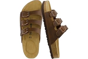 CUSHIONAIRE Women's Lela Cork footbed Sandal with +Comfort