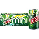 Mountain Dew Soda, 7.5 Fl Oz Mini Cans (Pack of 10)