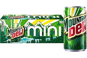 Mountain Dew Soda, Mini Cans, 7.5 Fl Oz (Pack of 10)