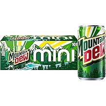Mountain Dew Soda, Mini Cans, 7.5 Fl Oz (Pack of 10)