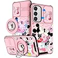 Oqplog for Samsung Galaxy S24 Plus Case Compatible with MagSafe Ring Holder & Camera Cover Cute Cartoon S24+ Case Women Girly Funny Phone Protector for Samsung S24 Plus, Mini Miki