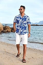 COOFANDY Men's Tropical Shirts Short Sleeve