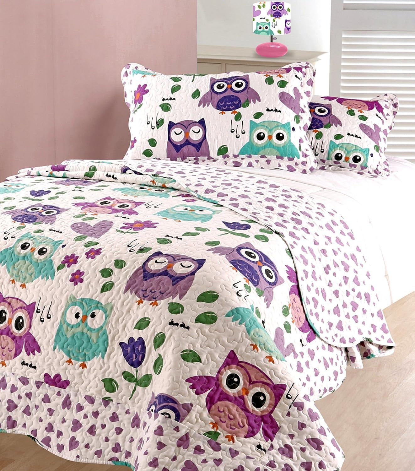 Childrens Bedding Quilted Bedspread Owls / Comforter Throws Single Bed Amazon.co.uk Kitchen & Home