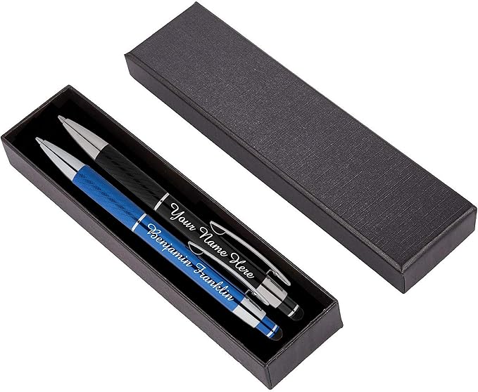 Personalized Pens Gift Set 2 Pack of Metal Pens w/gift