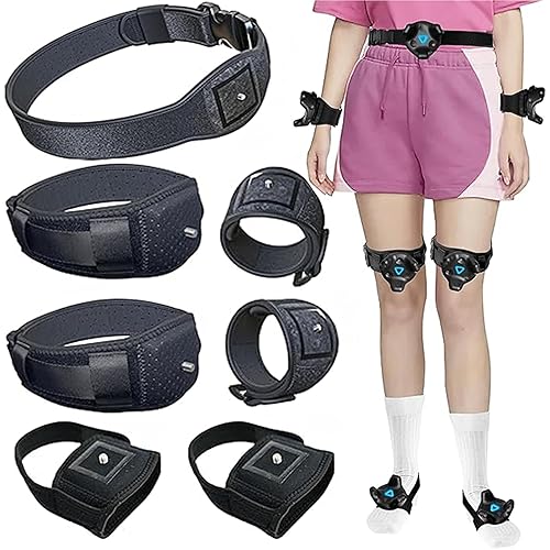Skywin Vive Tracker Straps for HTC Vive, and Ultimate Trackers (1  Waist Belt, Feet, Hands, Legs Bundle), Secure and Comfortable Full