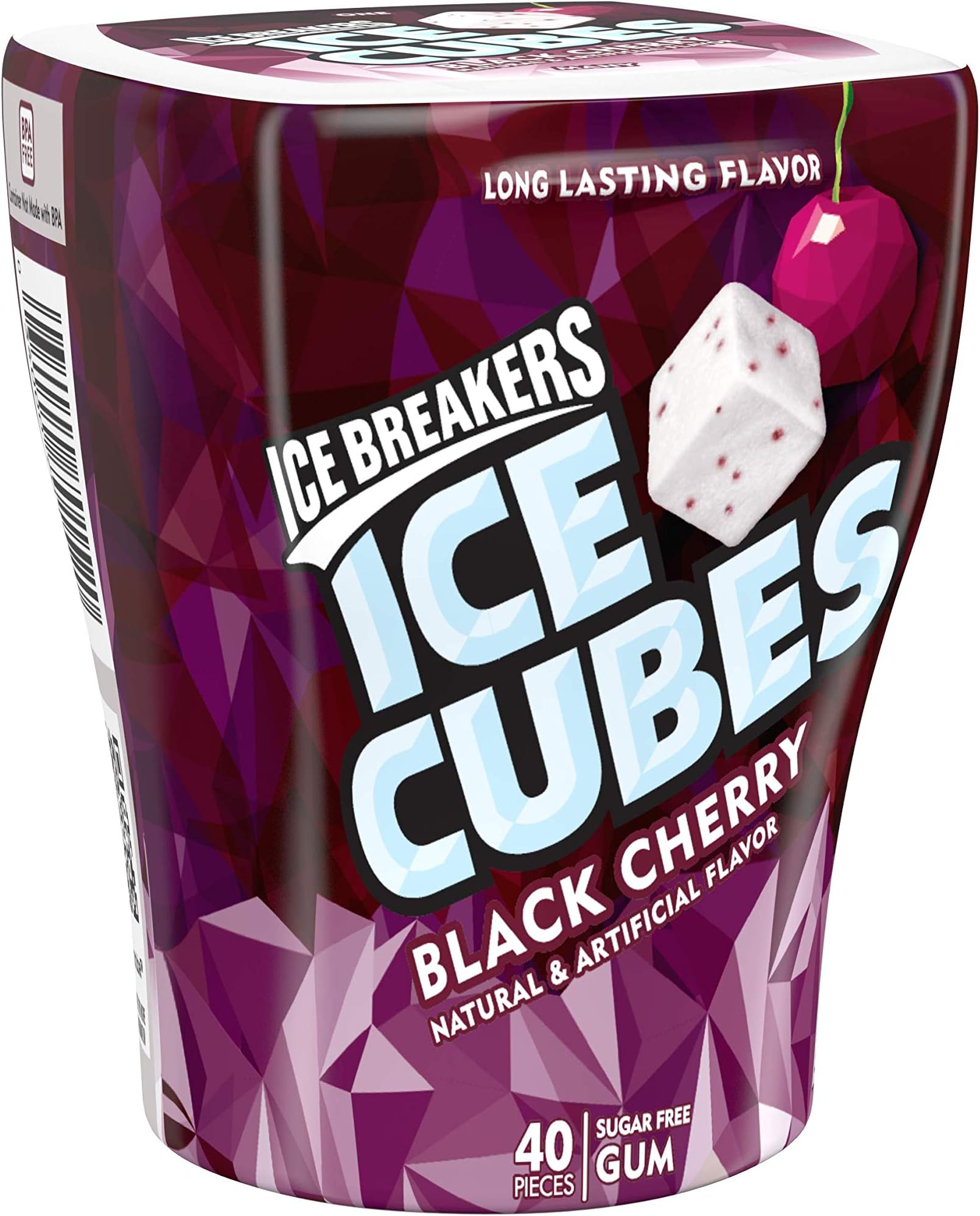 Ice Cubes Black Cherry Gum Bottle, Sugar Free