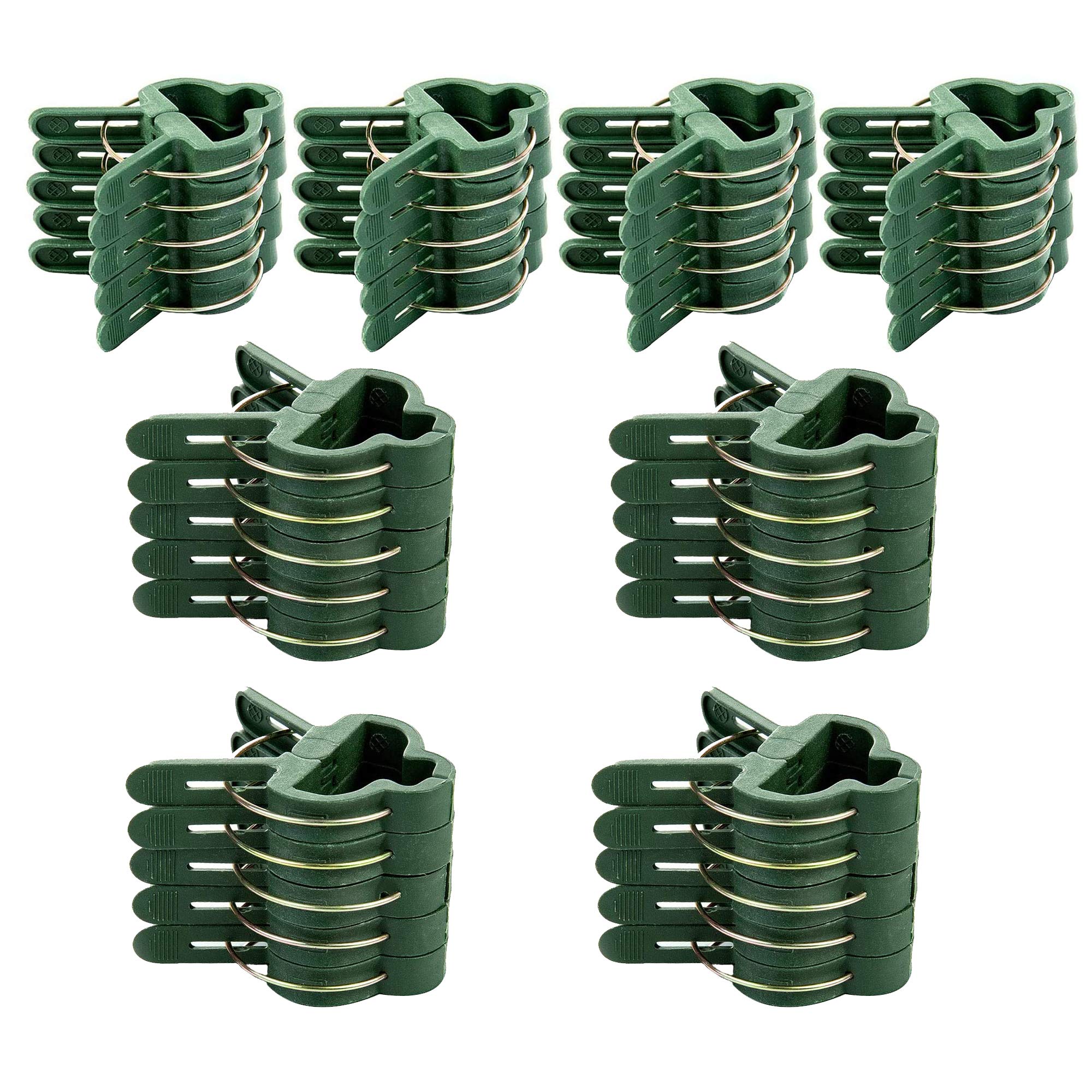 JUHONNZ Garden Plant Clips,40 Pcs Reusable Plant Support Clamps for Greenhouse Gardening Climbing Plant Vegetables and Flower Orchid Stem Clips,2 Size