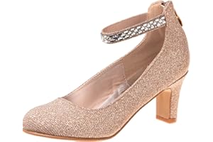 Badgley Mischka Girl's Ankle Strap Dress Pumps (Big Kid)