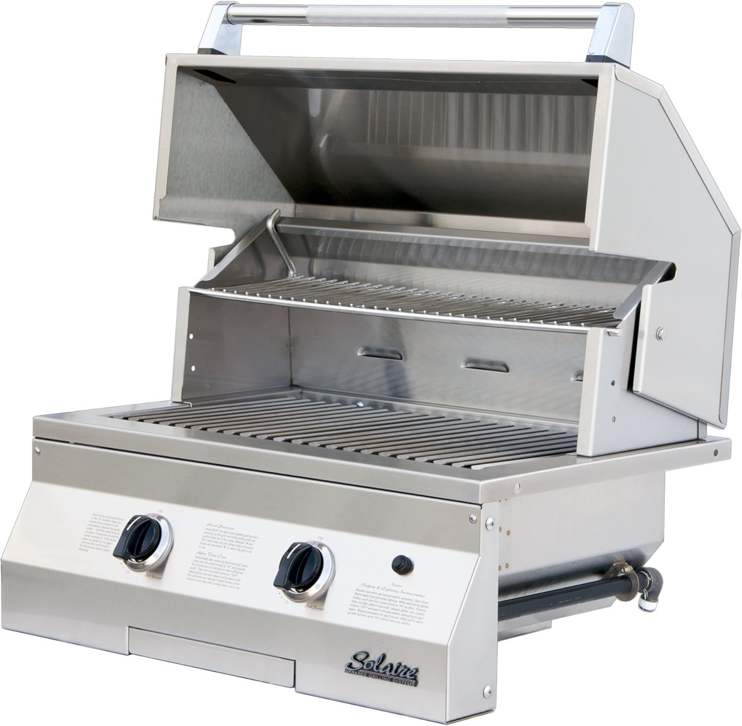 review Solaire 27-Inch Basic Infrared Propane Built-In Grill 2-IR Burners, Stainless Steel